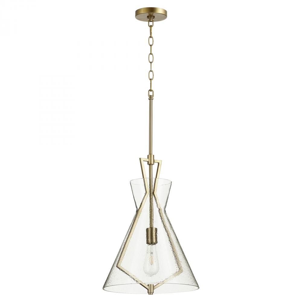 Aged Brass 1 Lt Pendant (DISPLAY ONLY) "ALL SALES FINAL"