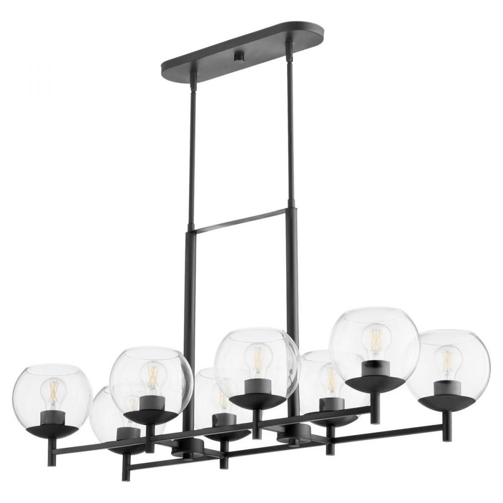 Lyon Matte Black 8 Lt Chandelier (DISPLAY ONLY) "ALL SALES FINAL"