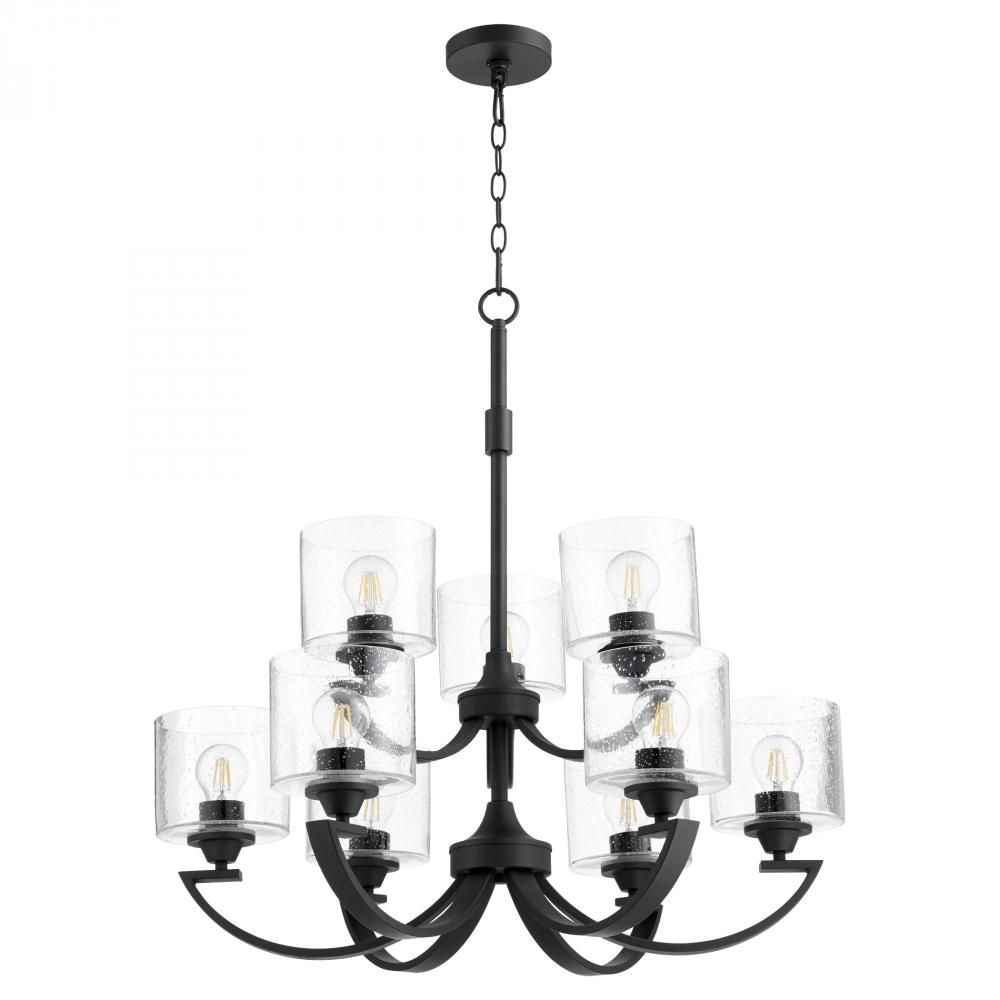 Dakota Black 9 Lt Chandelier (DISPLAY ONLY) "ALL SALES FINAL"
