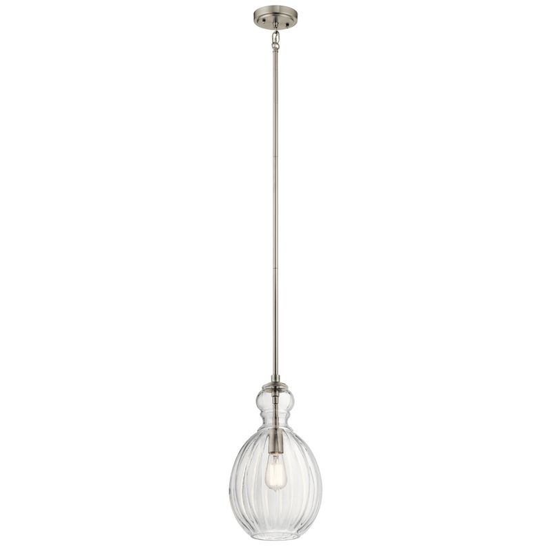 Riviera Bruch Nickel 1 Lt Pendant (DISPLAY ONLY) Riviera Bruch Nickel 1 Lt Pendant (DISPLAY ONLY) "ALL SALES FINAL"
