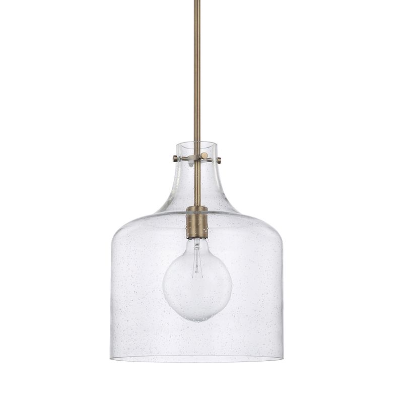 Crawford Aged Brass 1 Lt Pendant (DISPLAY ONLY) Crawford Aged Brass 1 Lt Pendant (DISPLAY ONLY) "ALL SALES FINAL"