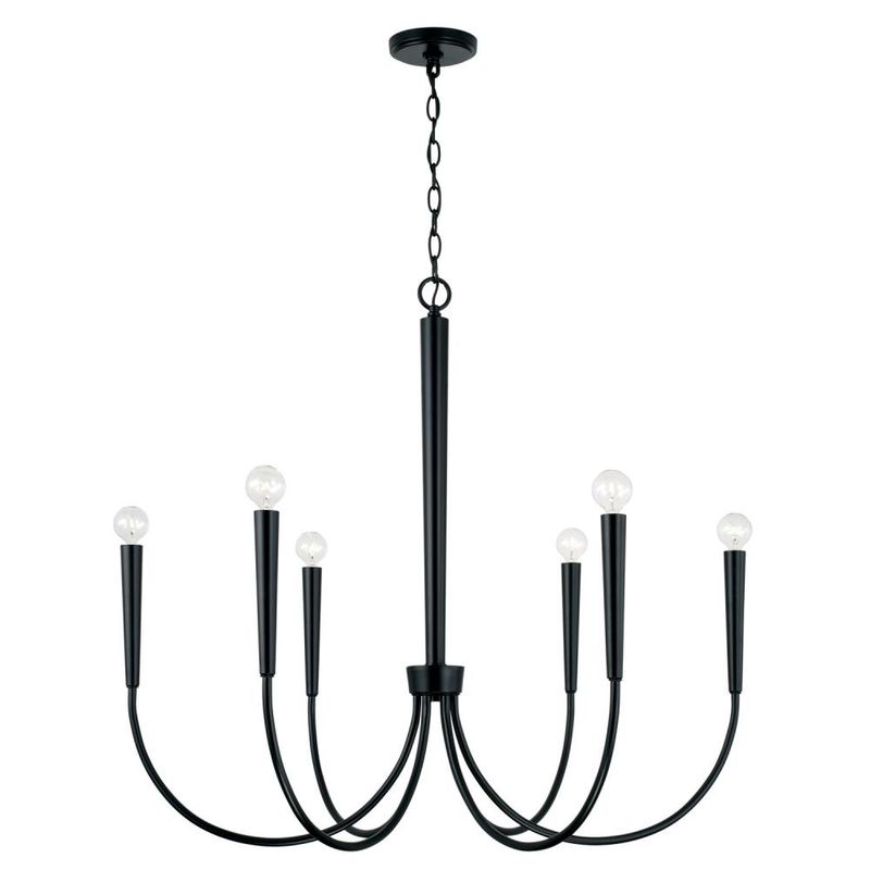 Holden Matte Black 6 Lt Chandelier (DISPLAY ONLY) Holden Matte Black 6 Lt Chandelier (DISPLAY ONLY) "ALL SALES FINAL"