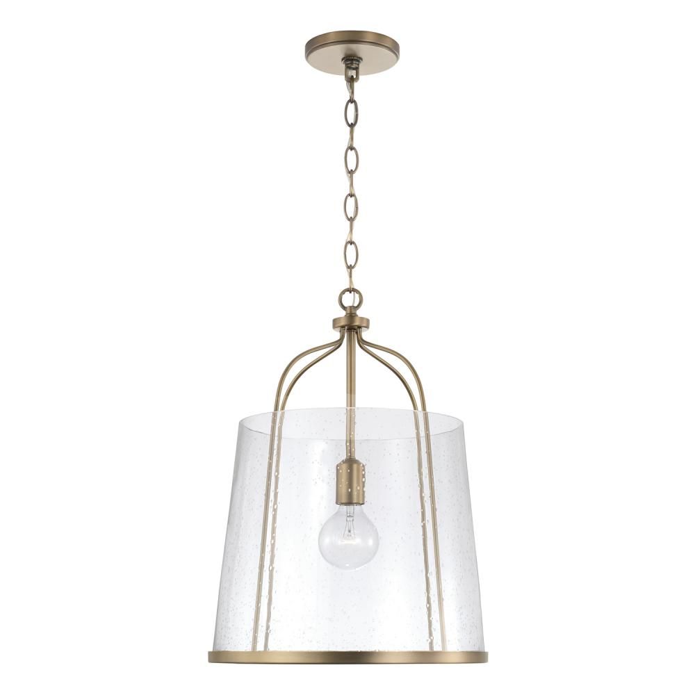 Madison Aged Brass 1 Lt Pendant (DISPLAY ONLY) "ALL SALES FINAL"