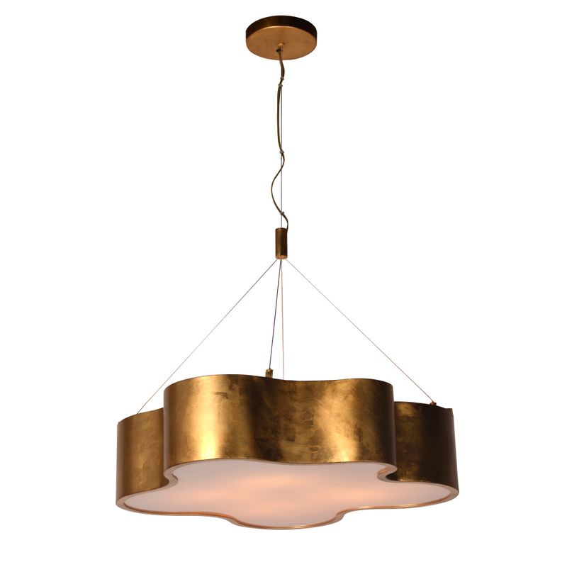 Ottavia Gold Leaf 4 Lt Chandelier (DISPLAY ONLY) Ottavia Gold Leaf 4 Lt Chandelier (DISPLAY ONLY) "ALL SALES FINAL"