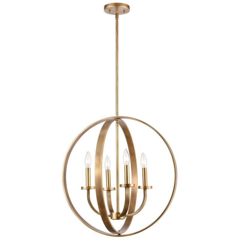 Erindale Natural Brass 4 Lt Pendant (DISPLAY ONLY) Erindale Natural Brass 4 Lt Pendant (DISPLAY ONLY) "ALL SALES FINAL"