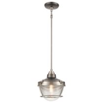 Seaway Pass Black/Satin Nickel 1 Lt Pendant (DISPLAY ONLY) "ALL SALES FINAL"