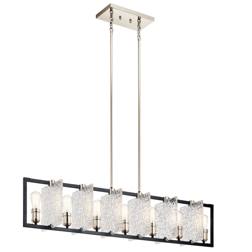 Forge Black 7 Lt Chandelier  (DISPLAY ONLY) "ALL SALES FINAL"