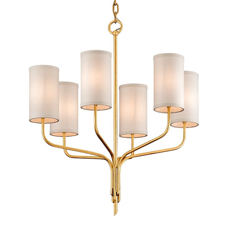 Juniper Textured Gold Leaf 6 Lt Chandelier (DISPLAY ONLY) Juniper Textured Gold Leaf 6 Lt Chandelier (DISPLAY ONLY) "ALL SALES FINAL"