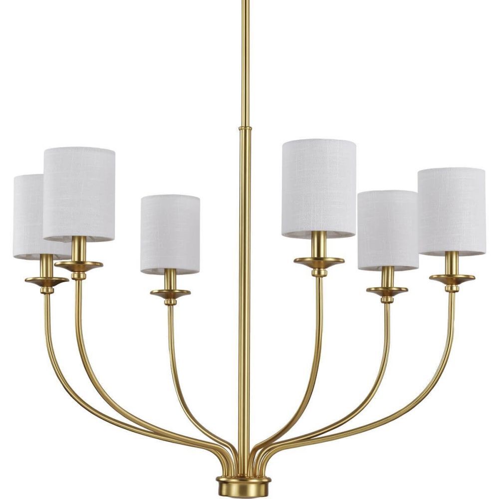 Bonita Satin Brass 6 Lt Foyer (DISPLAY ONLY) "ALL SALES FINAL"