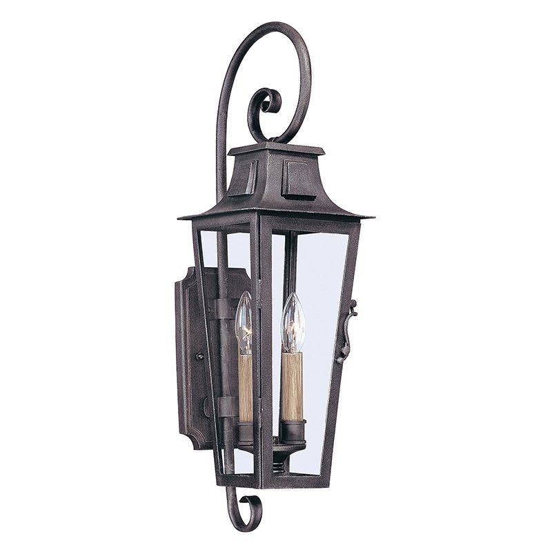 Parisian Square Aged Pewter 2 Lt Exterior Lantern (DISPLAY ONLY) "ALL SALES FINAL"