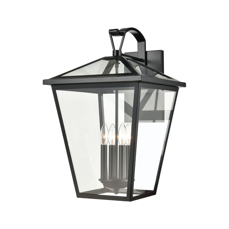 Main Street Black Exterior 4 Lt Wall Mount (DISPLAY ONLY) "ALL SALES FINAL"