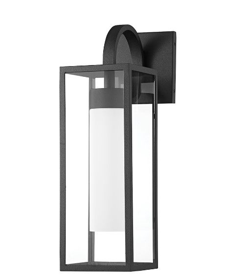 Pax Medium Textured Black 1 Lt Exterior Sconce (DISPLAY ONLY) "ALL SALES FINAL"