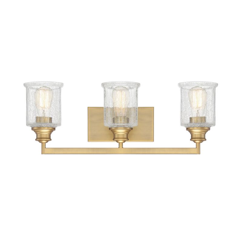 Hampton Warm Brass 3 Lt Vanity (DISPLAY ONLY) Hampton Warm Brass 3 Lt Vanity (DISPLAY ONLY) "ALL SALES FINAL"