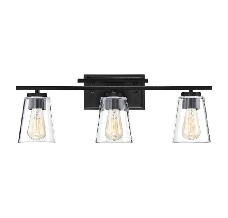 Calhoun Matte Black 3 Lt Vanity (DISPLAY ONLY) Calhoun Matte Black 3 Lt Vanity (DISPLAY ONLY) "ALL SALES FINAL"
