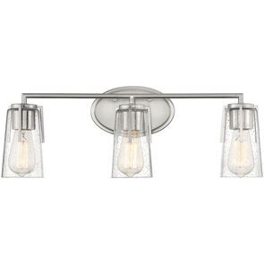 Sacremento Satin Nickel 3 Lt Vanity (DISPLAY ONLY) Sacremento Satin Nickel 3 Lt Vanity (DISPLAY ONLY) "ALL SALES FINAL"