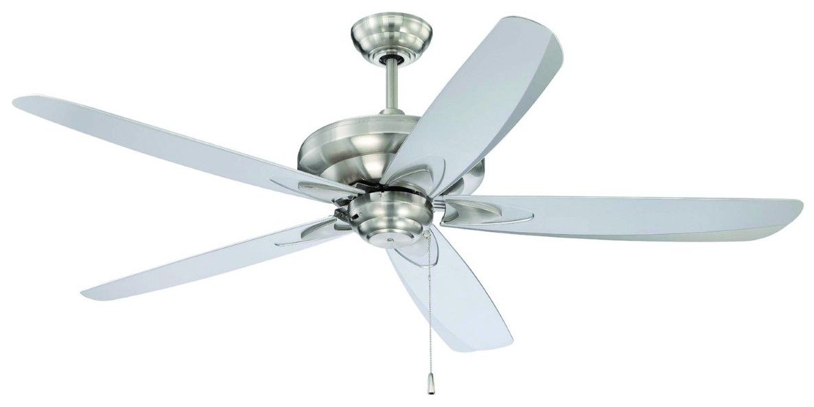56" Zena Brush Polish Nickel Fan  (DISPLAY ONLY)