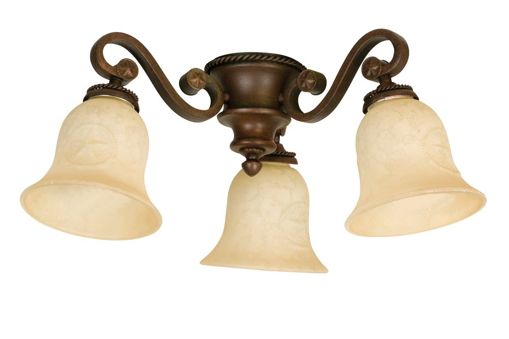 Aged Bronze 3 Lt LED Light Kit  (DISPLAY ONLY)