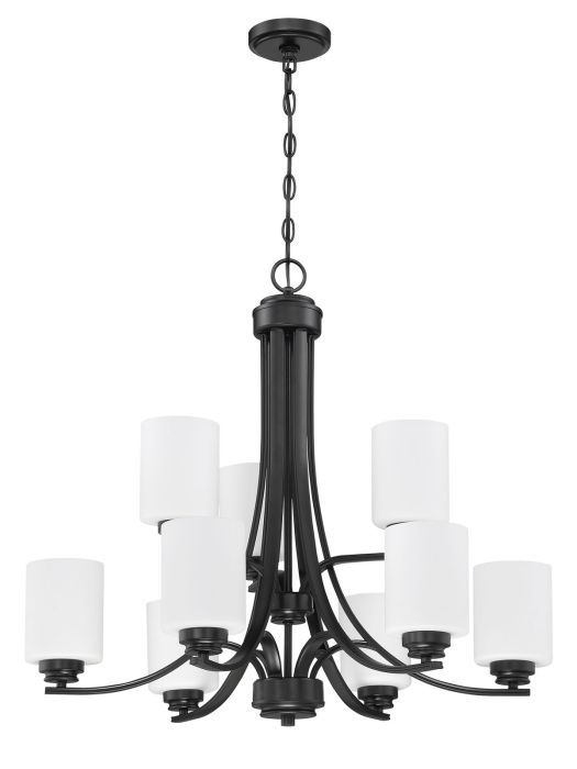 Bolden Flat Black 9 Lt Chandelier (DISPLAY ONLY) Bolden Flat Black 9 Lt Chandelier (DISPLAY ONLY)
