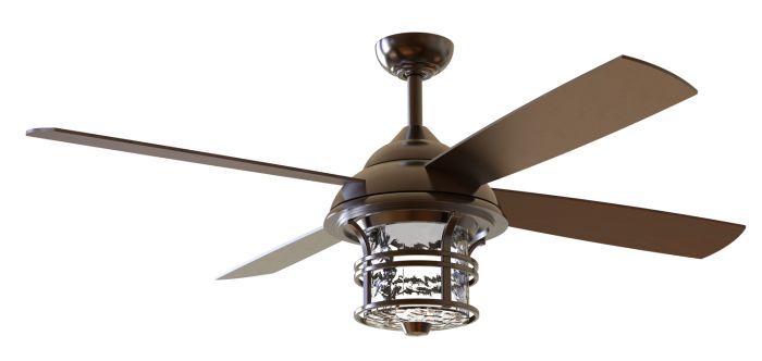 56" Courtyard Oil Bronze 4 Blade Ceiling Fan  (DISPLAY ONLY)