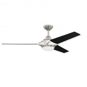 54" Echelon Brush Nickel Ceiling Fan w/Black Blades & Light Kit  (DISPLAY ONLY)