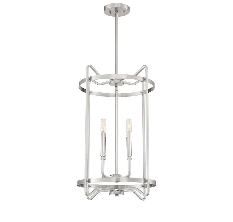 Kent Satin Nickel 4 Lt Foyer (DISPLAY ONLY) Kent Satin Nickel 4 Lt Foyer (DISPLAY ONLY) "ALL SALES FINAL"