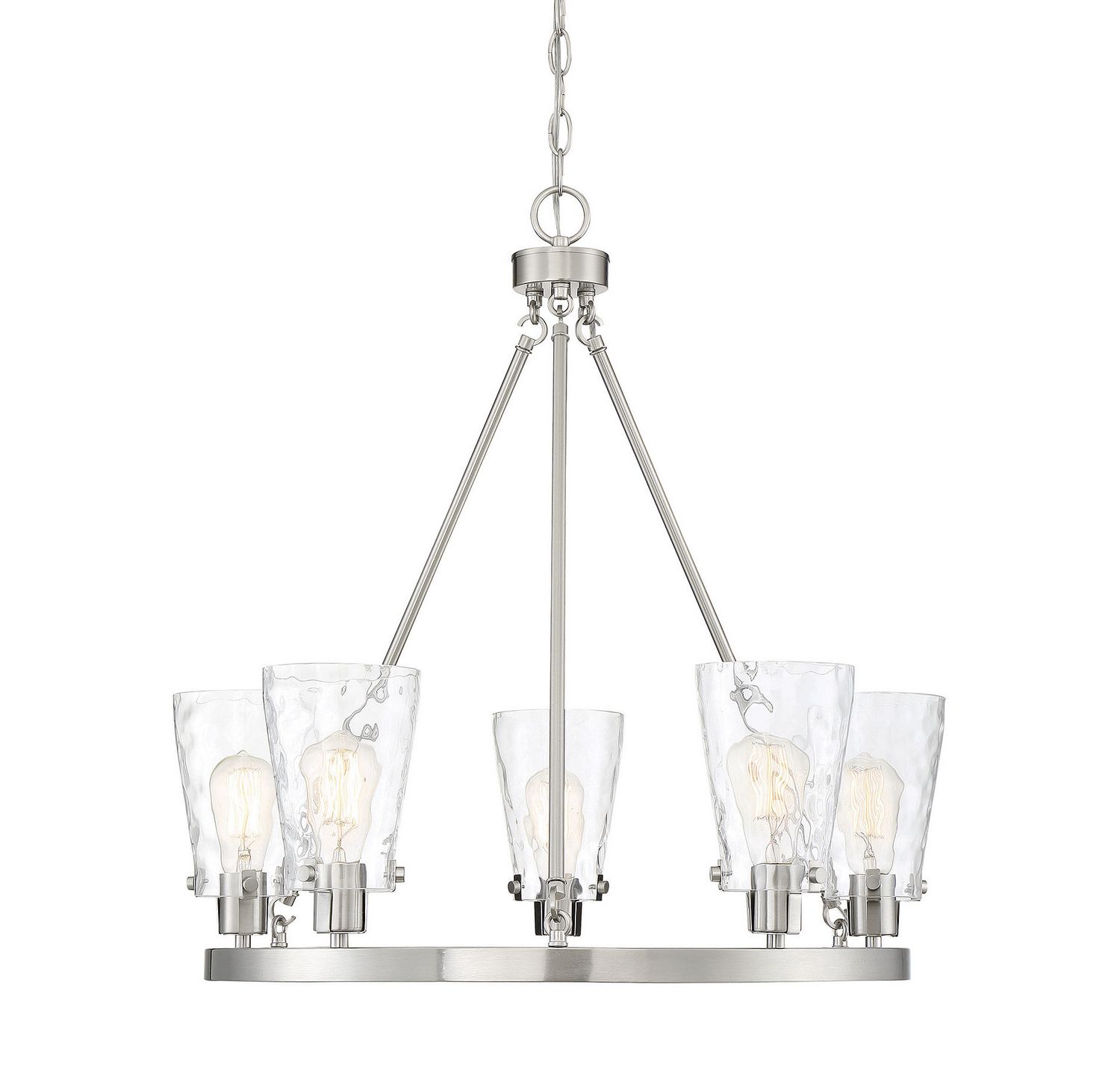 Vaughan Satin Nickel 5 Lt Chandelier  (DISPLAY ONLY)