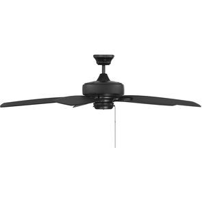 52" Windstar Matte Black Indoor Fan w/Blades