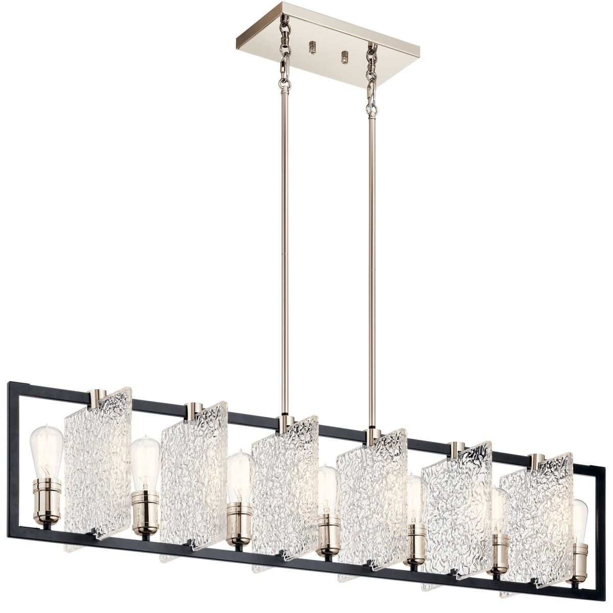 Forge Black 7 Lt Chandelier