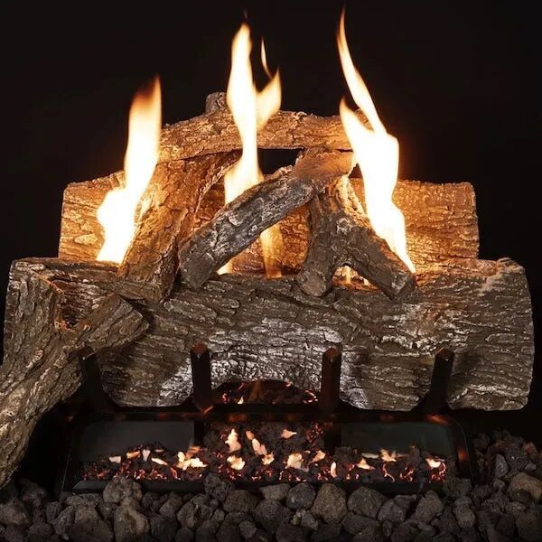 Aged Red Vent Free Oak 24" Logs (LOGS ONLY)