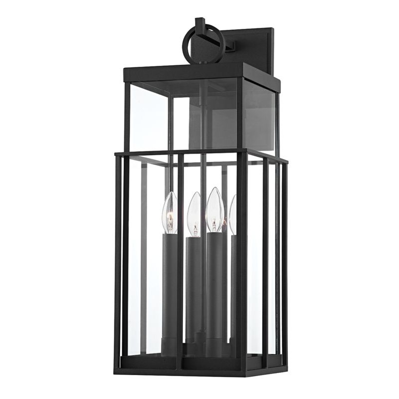 Longport Textured Black 4 Lt Exterior Sconce (DISPLAY ONLY) "ALL SALES FINAL"