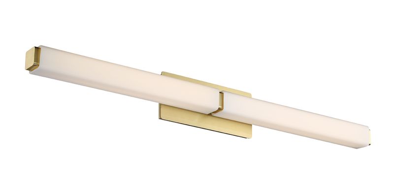 Vogue Brush Brass LED Bath Light (DISPLAY ONLY) Vogue Brush Brass LED Bath Light (DISPLAY ONLY) "ALL SALES FINAL"