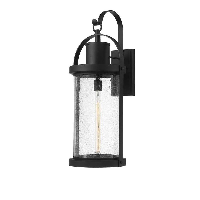 Roundhouse Black 1 Lt Exterior XL Wall Sconce (DISPLAY ONLY) "ALL SALES FINAL"
