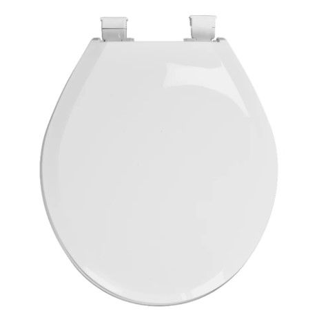 White Solid Plastic Seat W/Safety Close & Lift & Clean (DISPLAY ONLY)
