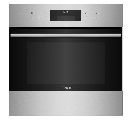 Wolf Stainless Steel 24" Single E-Series Convection Wall Oven w/Transitional Trim (DISPLAY ONLY)