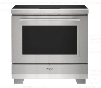 Wolf Stainless Steel 36" Induction Smart Range w/5 Induction Zones (DISPLAY ONLY)