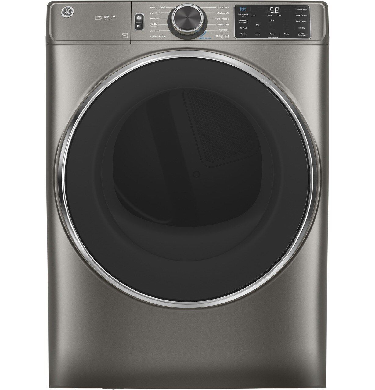 GE Satin Nickel 28" Electric Smart Dryer