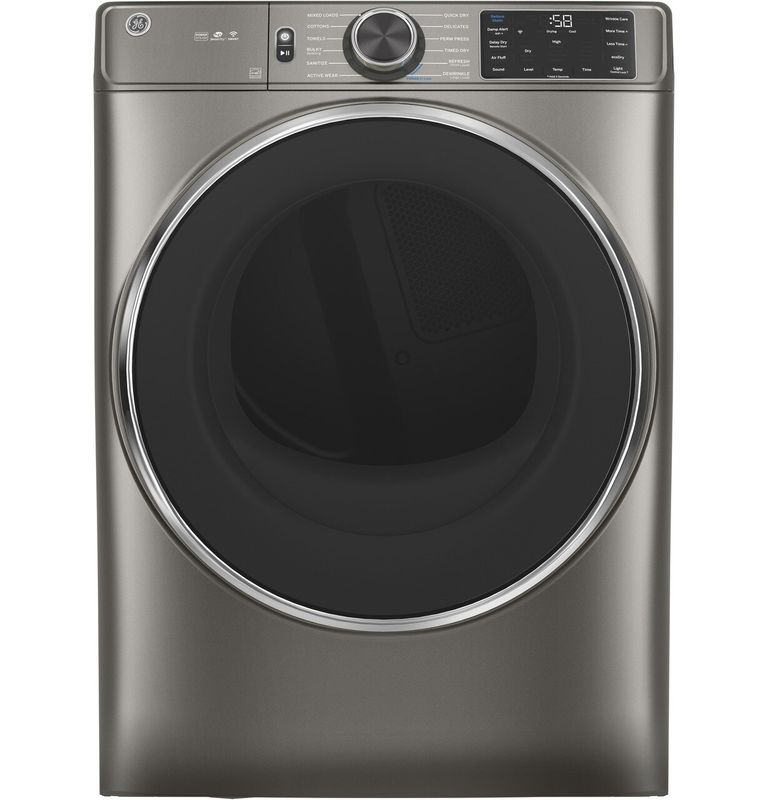 GE Satin Nickel 28 GE Satin Nickel 28" Electric Smart Dryer (DISPLAY ONLY)