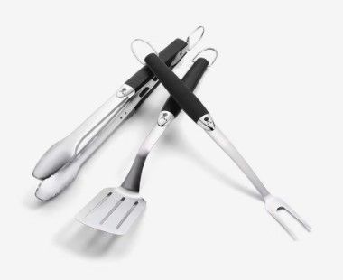 Weber Stainless Steel 3-Piece BBQ Tool Set Weber Stainless Steel 3-Piece BBQ Tool Set
