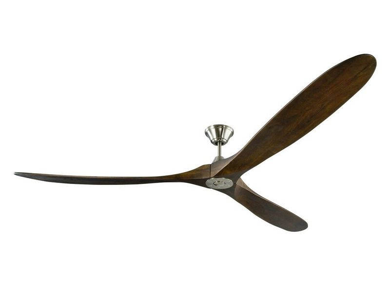 Maverick Brush Steel 88 Maverick Brush Steel 88" Ceiling Fan w/Walnut Blades