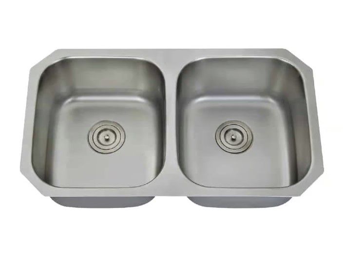 Classic Apogee 18 Gauge Stainless Steel Double Undermount Sink Classic Apogee 18 Gauge Stainless Steel Double Undermount Sink