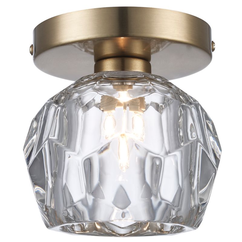 Fitz Antique Gold 1 Lt Flush Pendant (DISPLAY ONLY) Fitz Antique Gold 1 Lt Flush Pendant (DISPLAY ONLY)