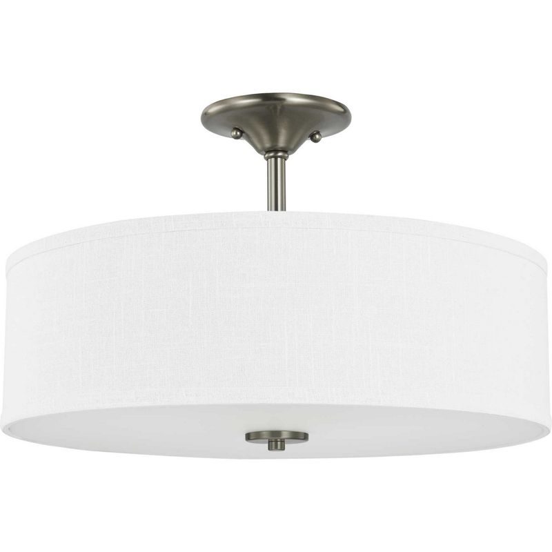 Inspire Brush Nickel 3 Lt Semi Flush Mount (DISPLAY ONLY) Inspire Brush Nickel 3 Lt Semi Flush Mount (DISPLAY ONLY)