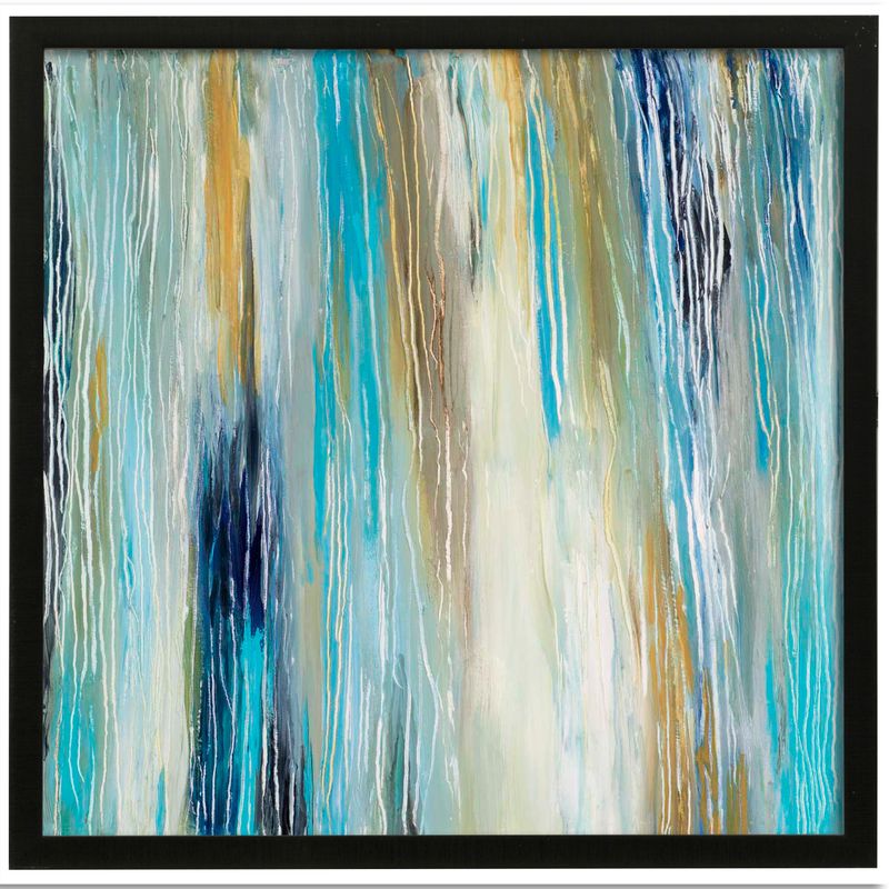 Ocean Tones I Faux Wd Frame Under Glass Ocean Tones I Faux Wd Frame Under Glass