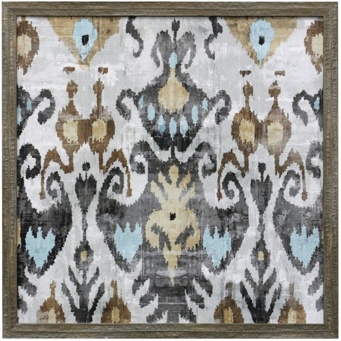 Ikat Iv Textured Framed Print Art