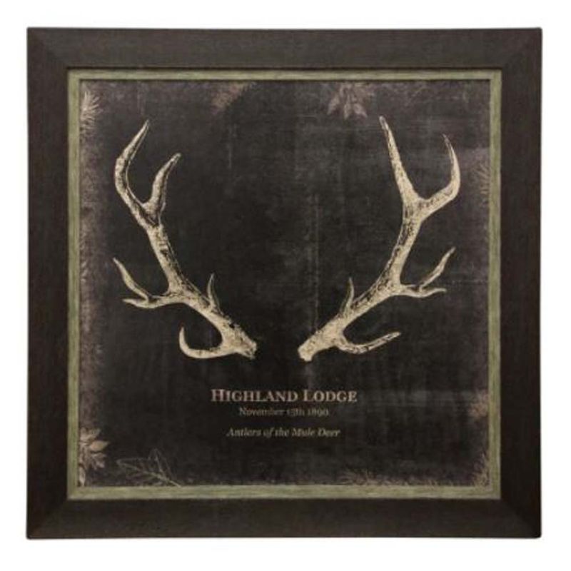 Highland Lodge Textured Frame Print Art Highland Lodge Textured Frame Print Art
