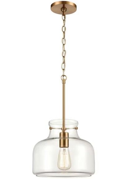 Lola Satin Brass 1 Light Pendant (DISPLAY ONLY)