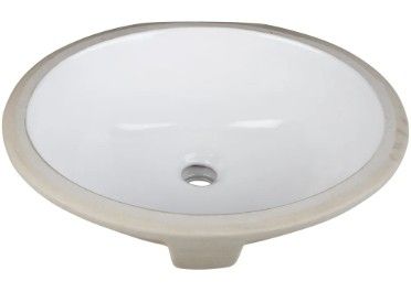 White Porcelain Undermnt Oval Sink (DISPLAY ONLY)
