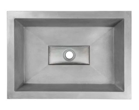 Gray Concrete Rectangle Undermount Sink (DISPLAY ONLY)