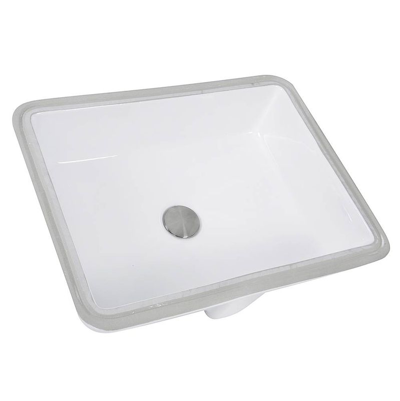 White Glazed Bottom Rectangle Undermount Sink (DISPLAY ONLY)
