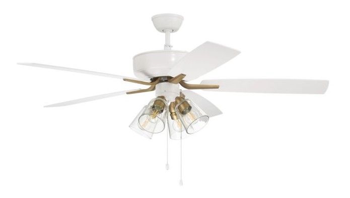 Pro Plus White/Sb Fan W/Lt Kit  (DISPLAY ONLY)